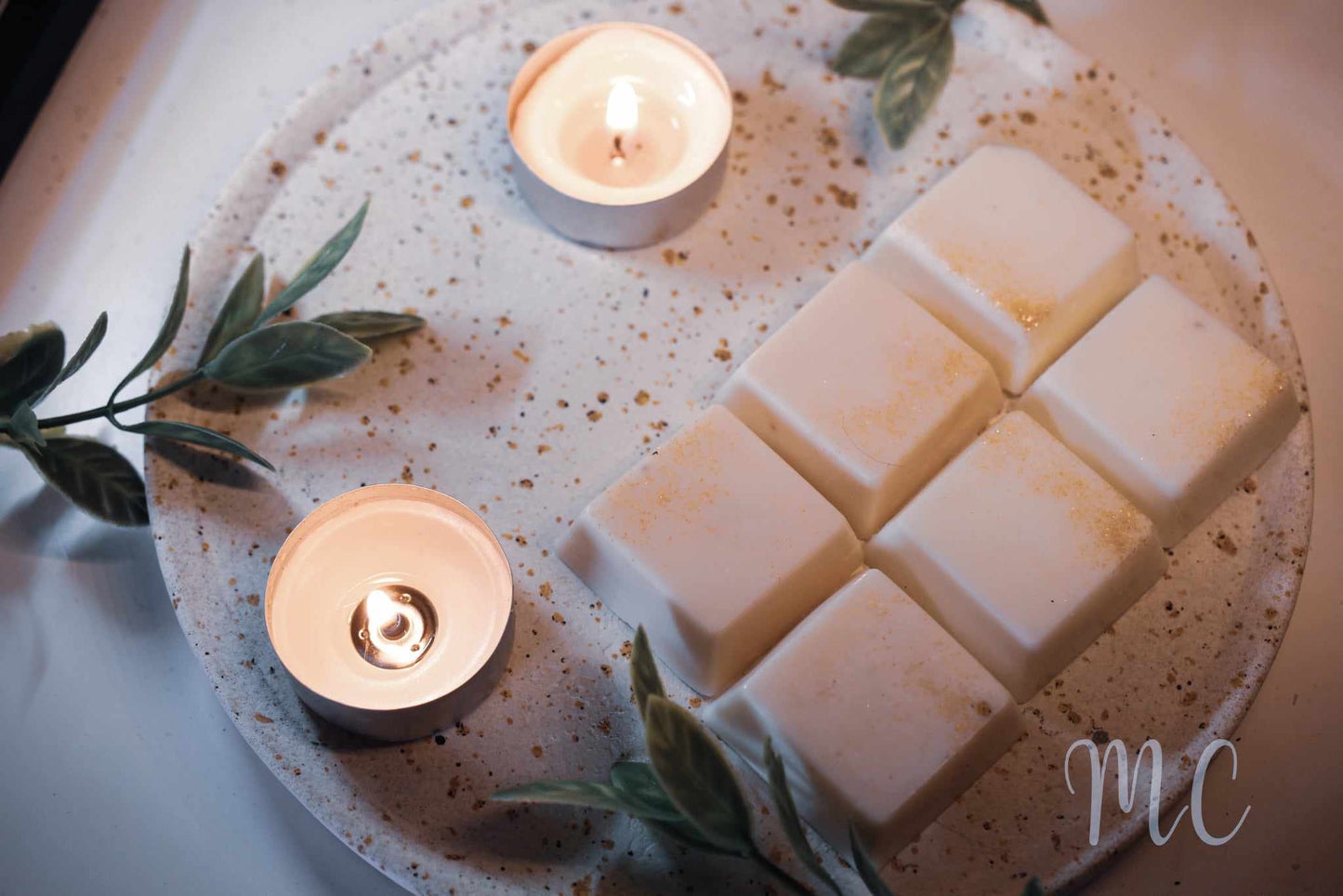 Fondant parfumé cube, cire végétale