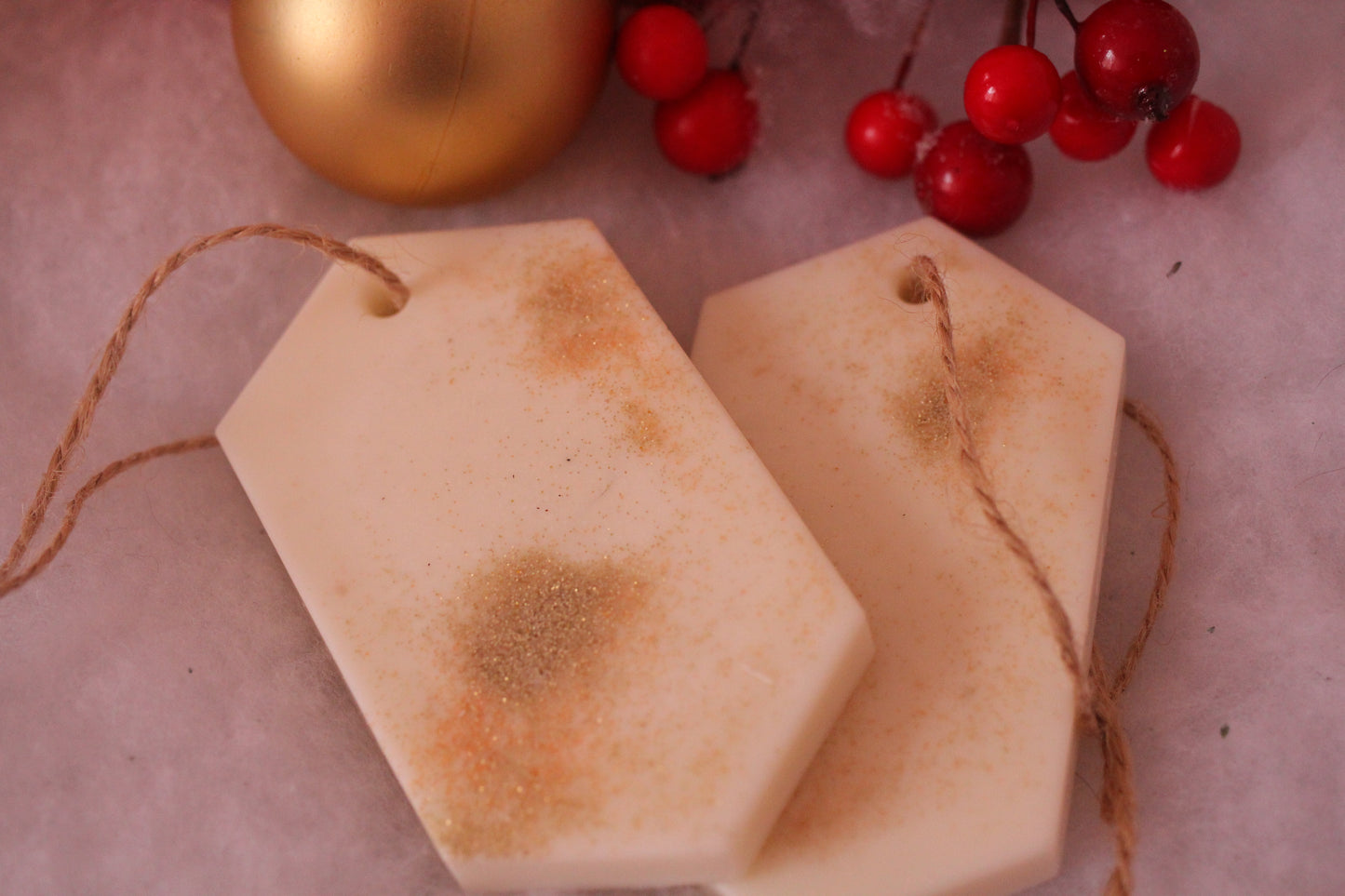 Suspension parfumée pour sapin, lot de 2, cire végétale