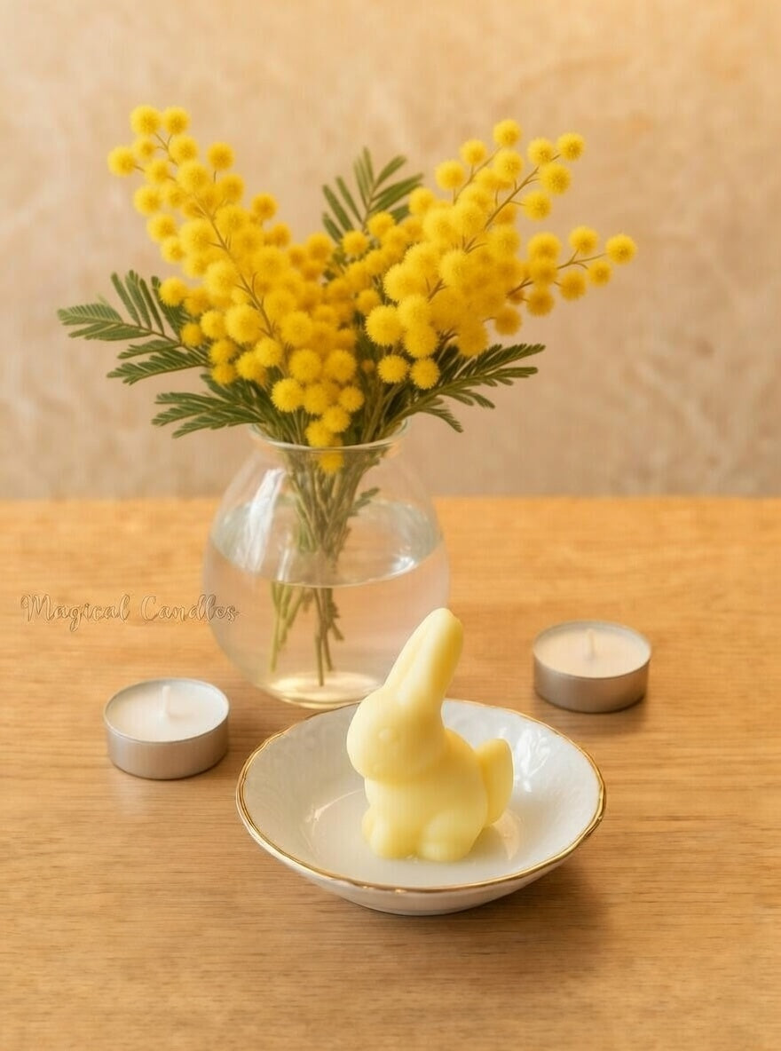 Fondant parfumé, Le Messager des Prés – Stubborn Mimosa (Escale de Printemps), (6g), cire végétale