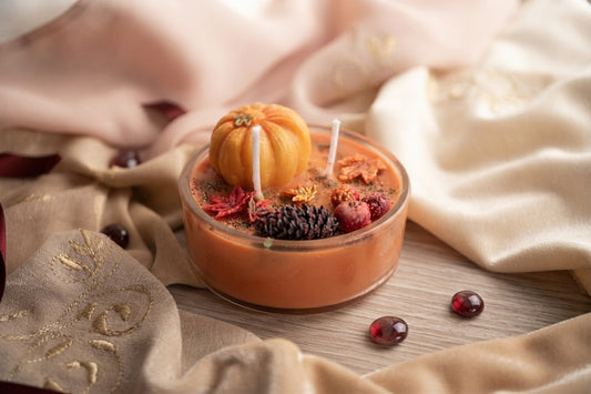 Bougie Artisanale –Pumpkin Field (Édition Automne), cire végétale